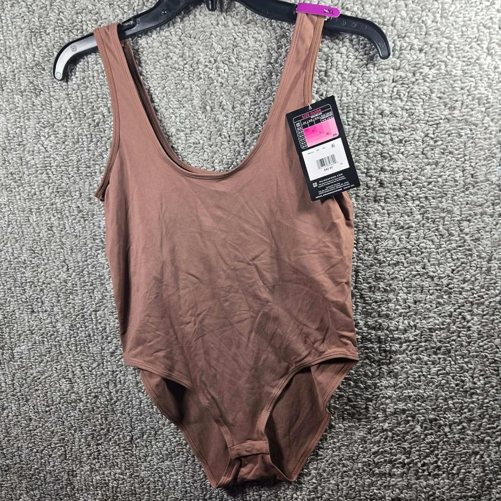 Maidenform Seamless Smoothing Bodysuit Brown Shapewear Womens 2X